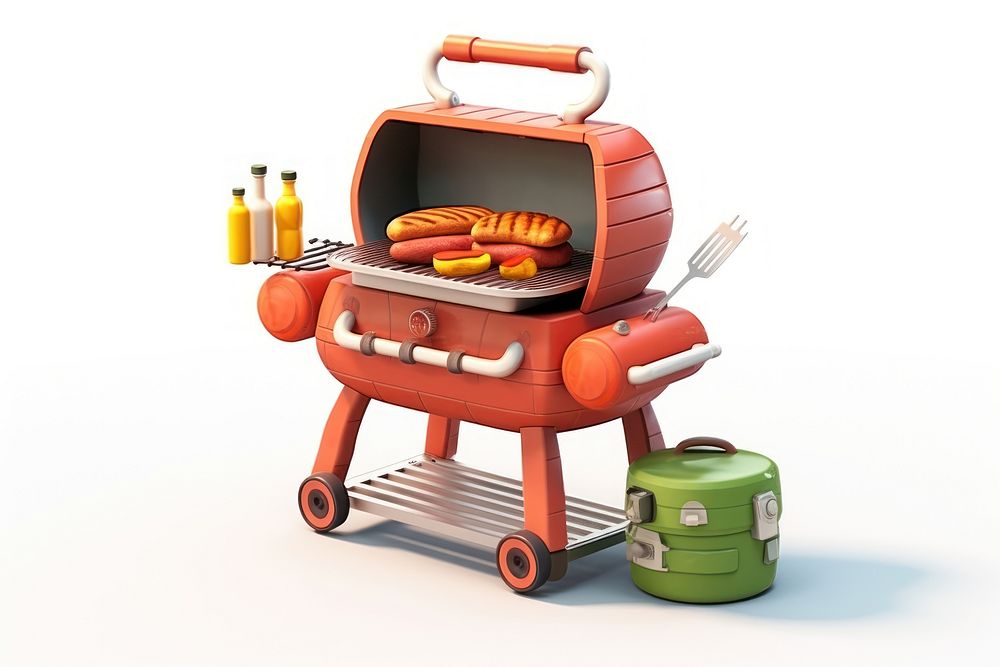 Barbecue grilling cartoon food. AI generated Image by rawpixel.