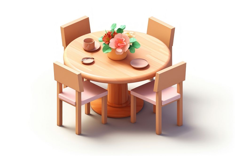 Table furniture chair plate. AI generated Image by rawpixel.