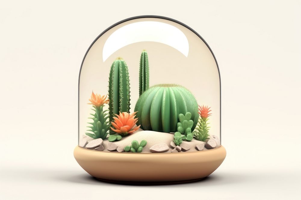 Cactus plant houseplant cantaloupe. AI generated Image by rawpixel.