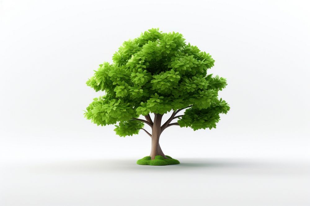 Tree plant white background broccoli. AI generated Image by rawpixel.
