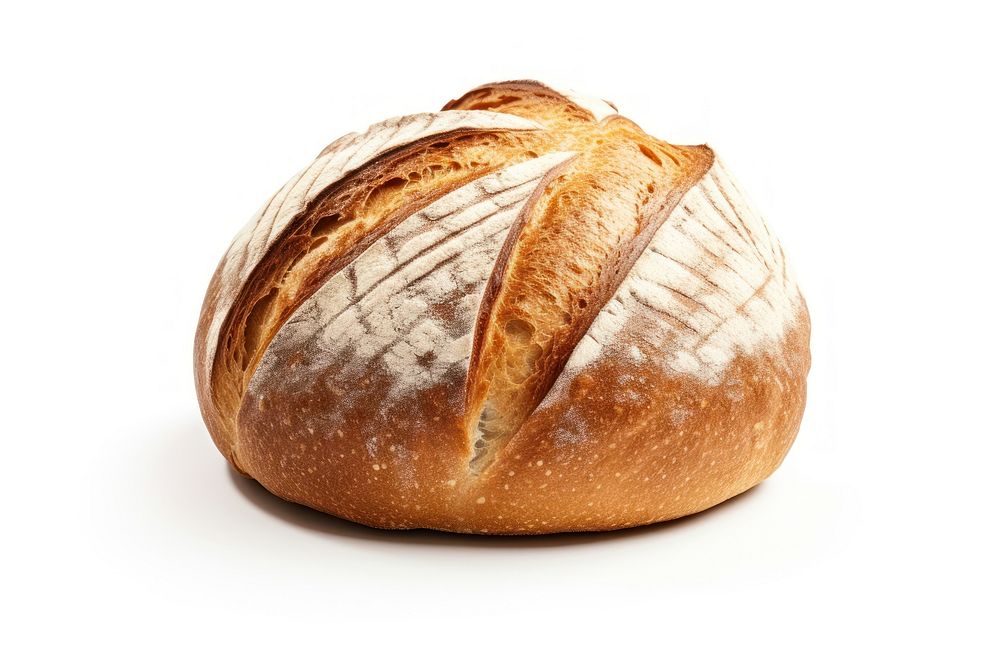 Bread food bun white background. AI generated Image by rawpixel.