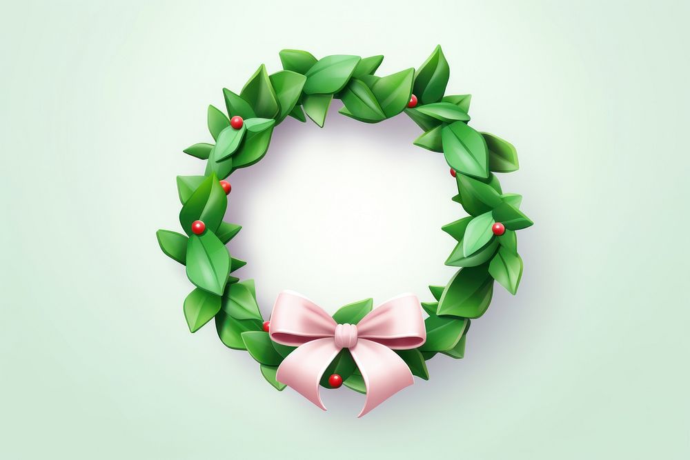 Wreath ribbon celebration decoration. AI generated Image by rawpixel.