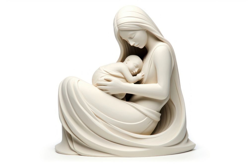 Sculpture statue baby art. AI generated Image by rawpixel.