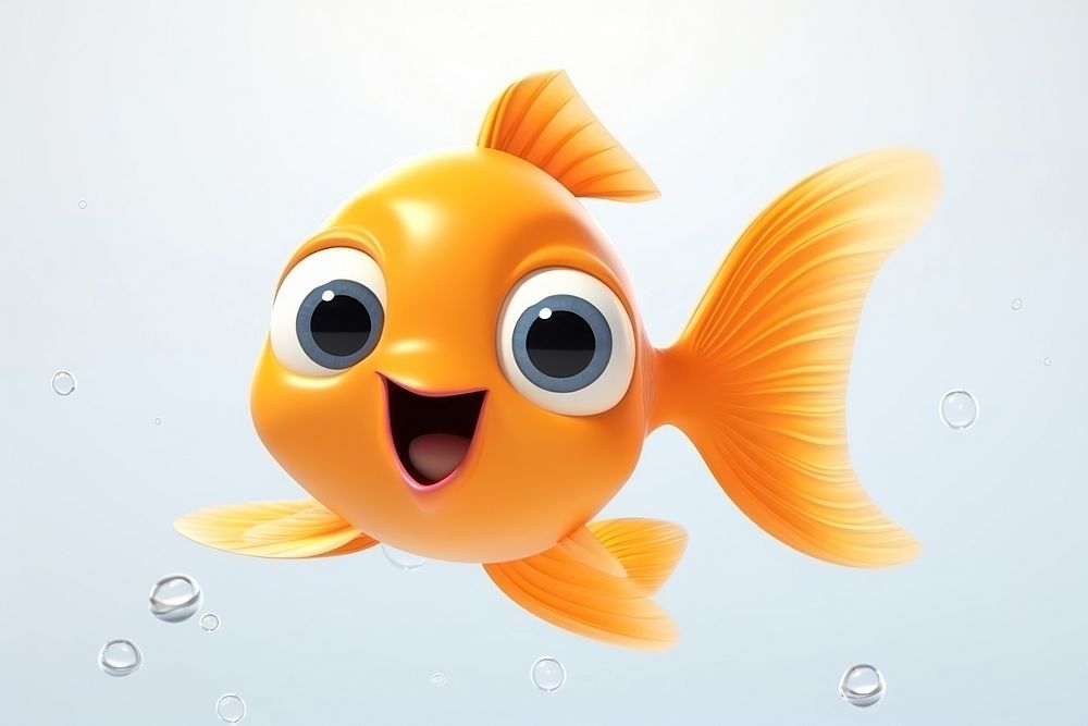 Goldfish cartoon animal pomacentridae. 