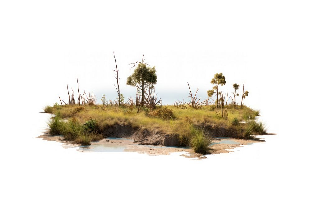Marsh vegetation landscape outdoors. AI generated Image by rawpixel.