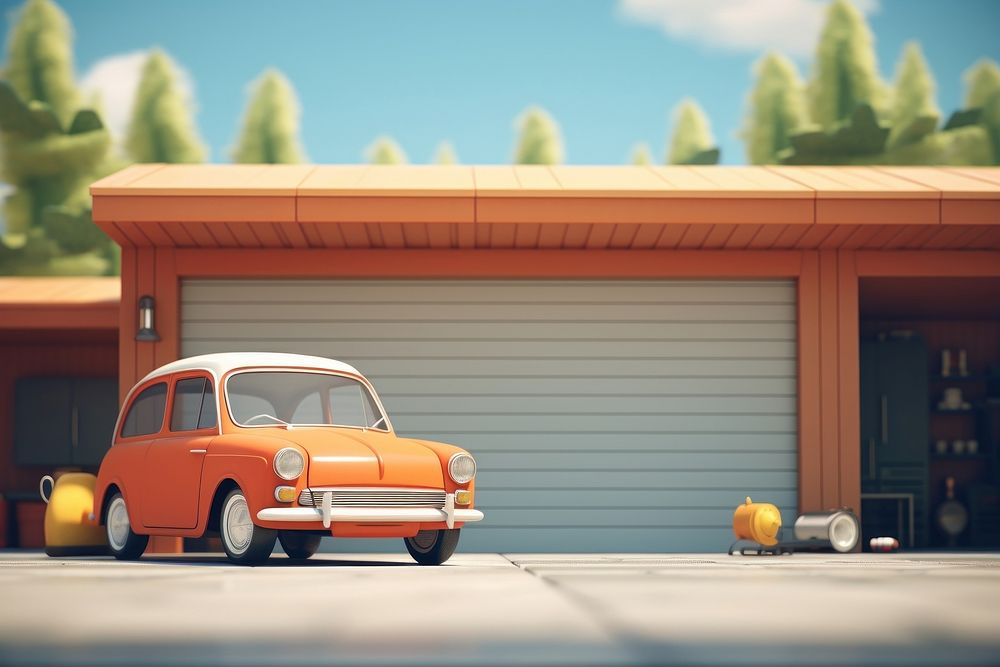 Garage vehicle car transportation. AI generated Image by rawpixel.