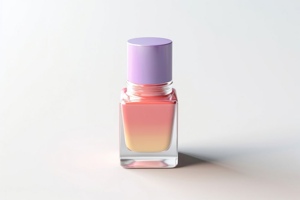 Bottle cosmetics perfume white background. 