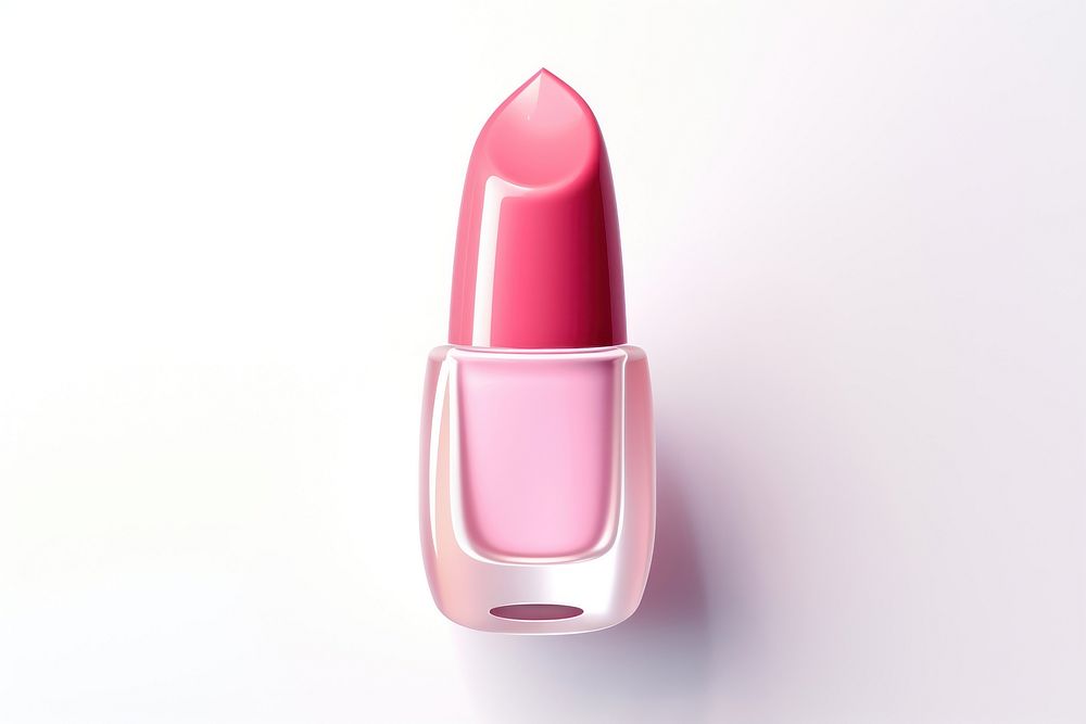 Cosmetics lipstick nail white background. AI generated Image by rawpixel.