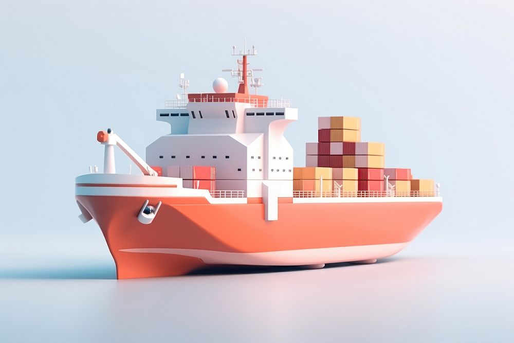 Ship watercraft vehicle cargo. AI generated Image by rawpixel.