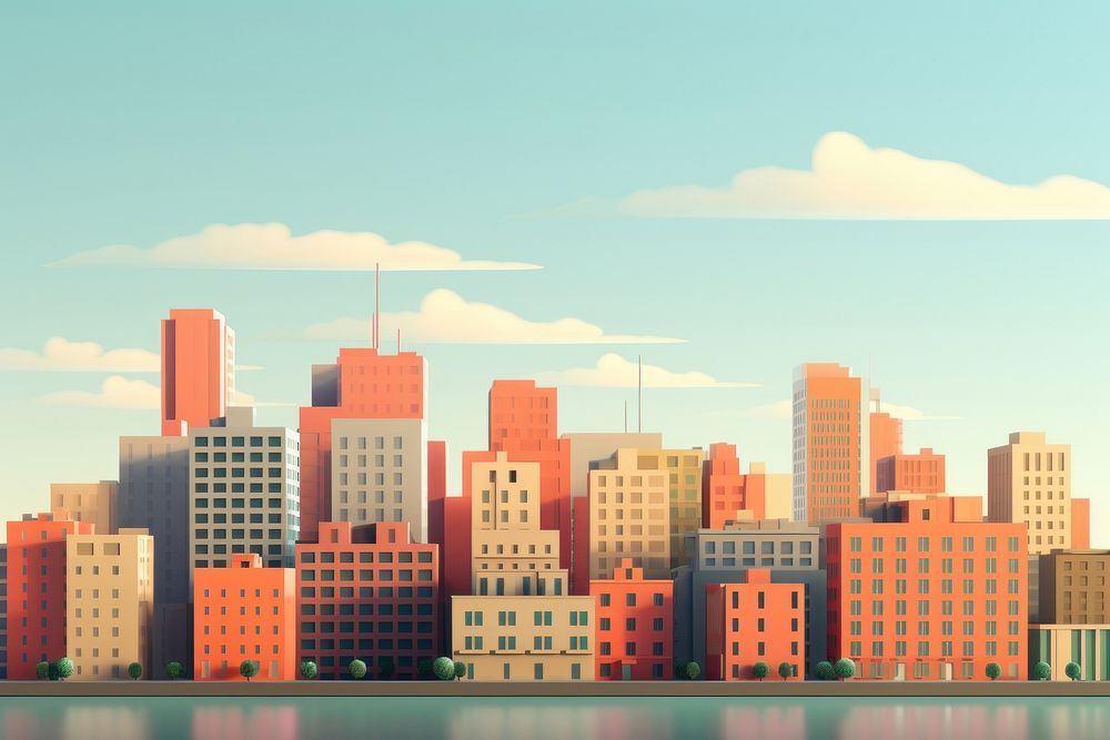 Cityscape architecture building outdoors. AI generated Image by rawpixel.