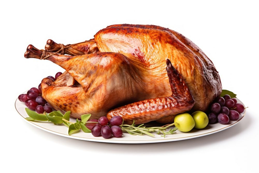Thanksgiving dinner turkey plate. AI generated Image by rawpixel.