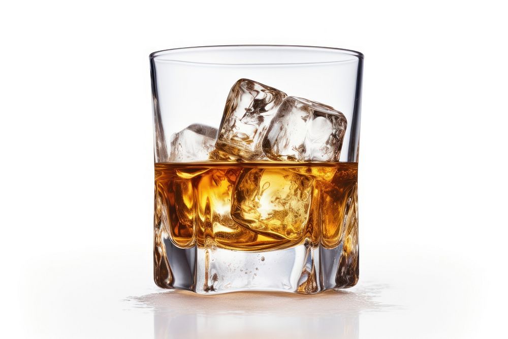 Whisky glass drink ice. AI generated Image by rawpixel.