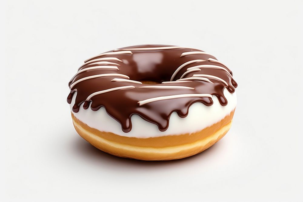 Donut chocolate dessert icing. AI generated Image by rawpixel.