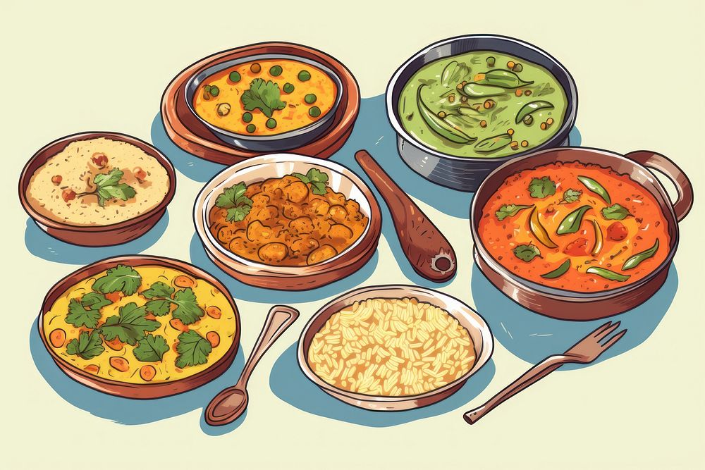 Food spoon plate curry. AI generated Image by rawpixel.