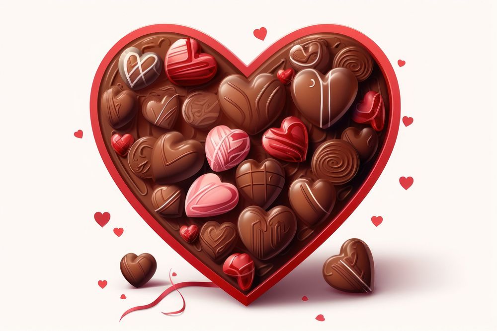Confectionery chocolate dessert heart. AI generated Image by rawpixel.