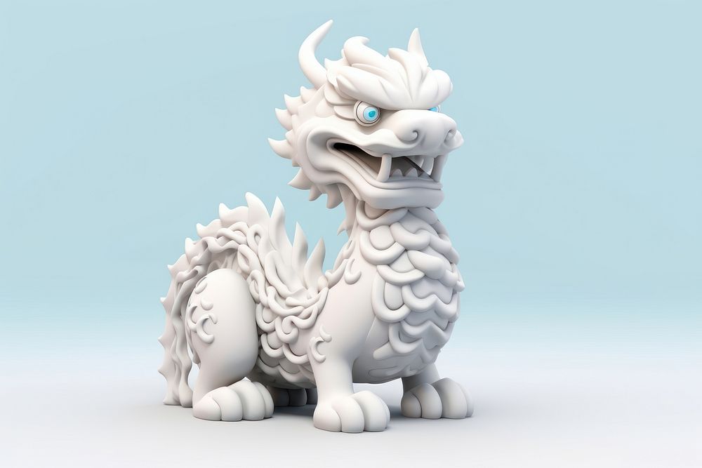 Dragon figurine chinese dragon representation. AI generated Image by rawpixel.