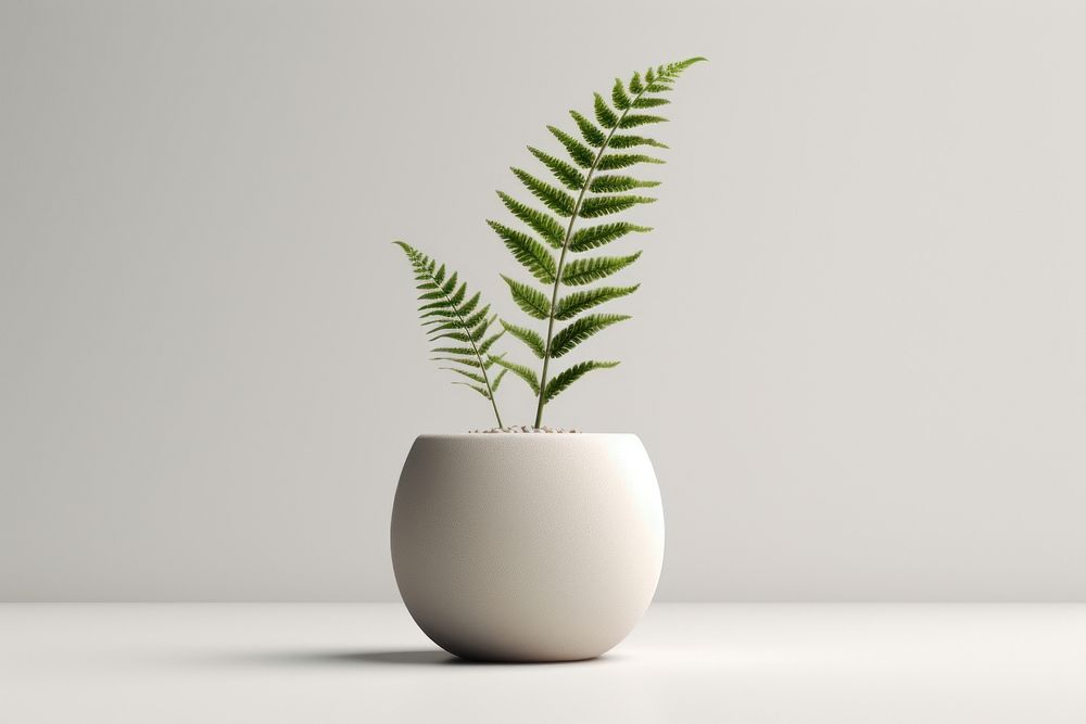 Plant vase leaf fern. 