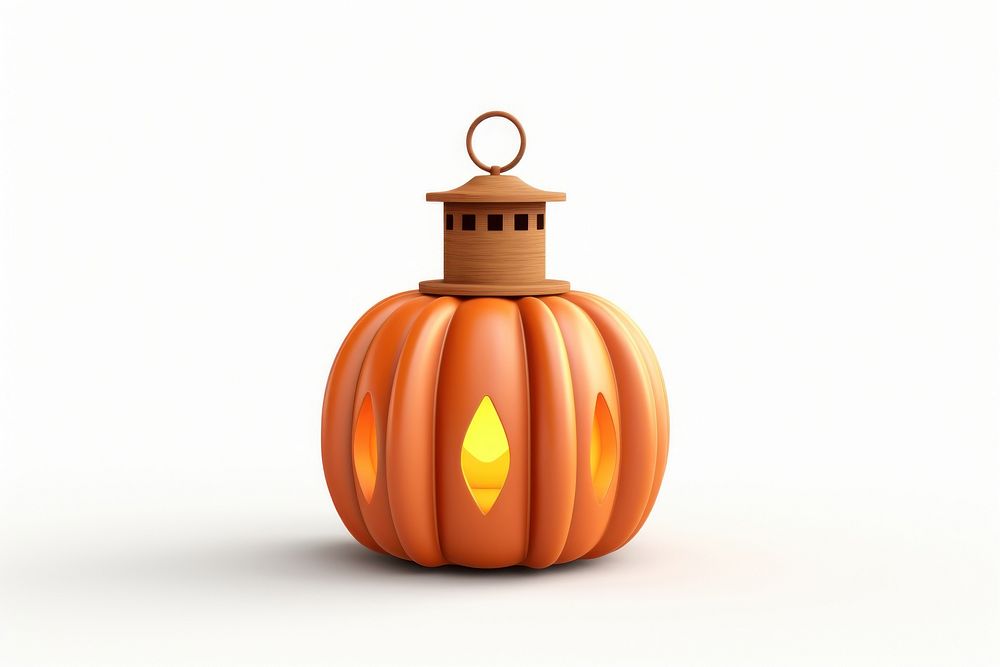Lantern pumpkin food anthropomorphic. AI generated Image by rawpixel.