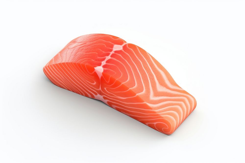 Salmon seafood white background fish. AI generated Image by rawpixel.