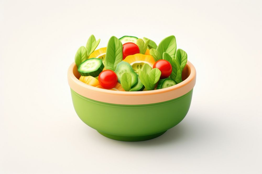 Bowl salad food vegetable. AI generated Image by rawpixel.