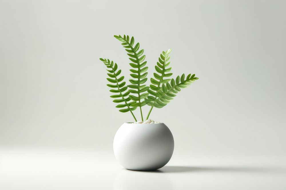Plant fern leaf vase. AI generated Image by rawpixel.
