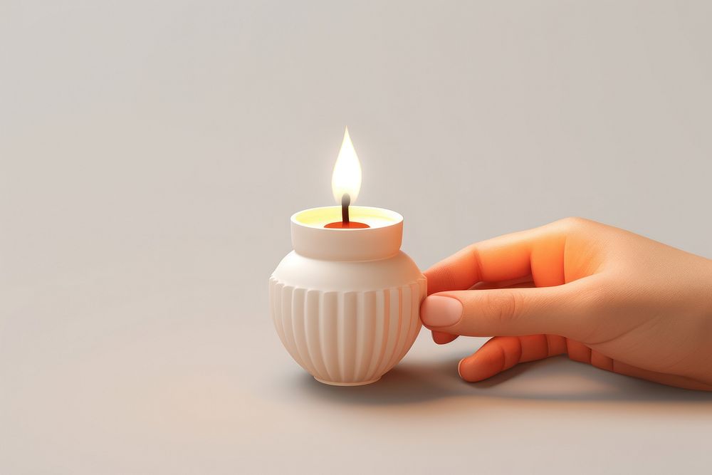 Hand lighting candle finger. AI generated Image by rawpixel.