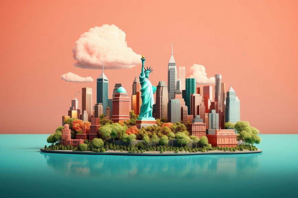 Architecture landscape cityscape outdoors. AI generated Image by rawpixel.