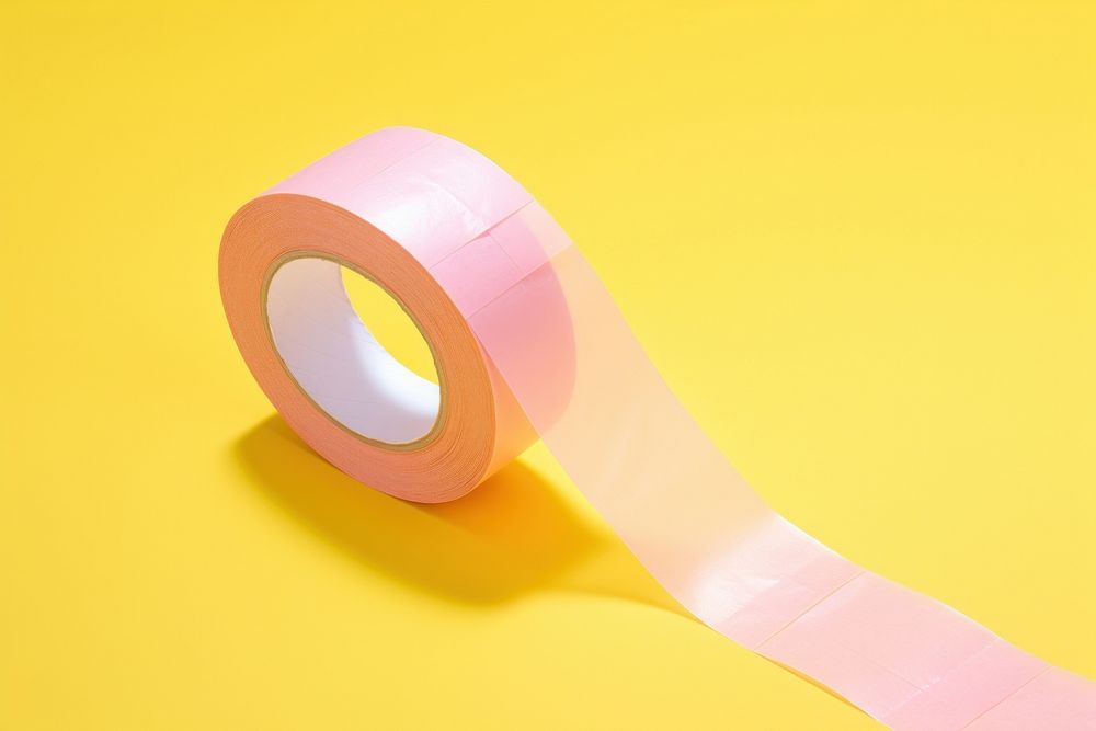 Tape yellow circle pink. AI generated Image by rawpixel.