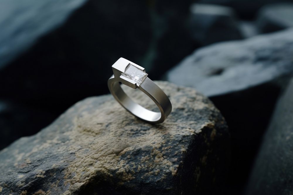 Jewelry ring diamond silver. AI generated Image by rawpixel.