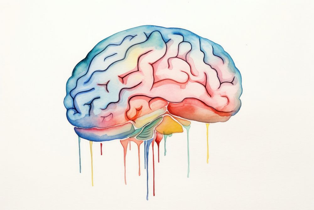 Brain art creativity painting. AI generated Image by rawpixel.