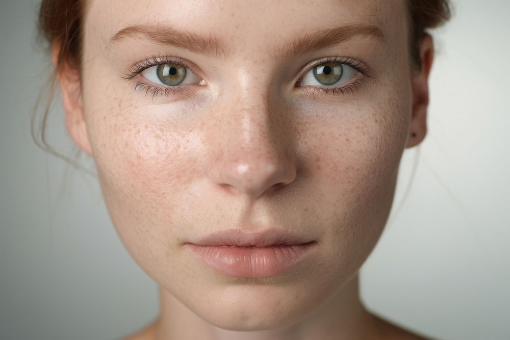 Skin portrait freckle women. 