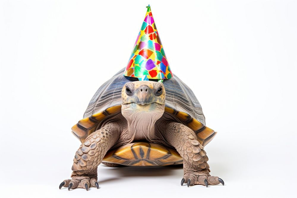 Tortoise animal party hat. AI generated Image by rawpixel.
