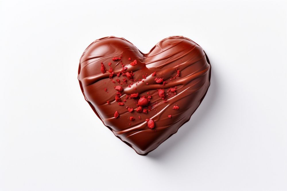 Heart confectionery food white background. AI generated Image by rawpixel.