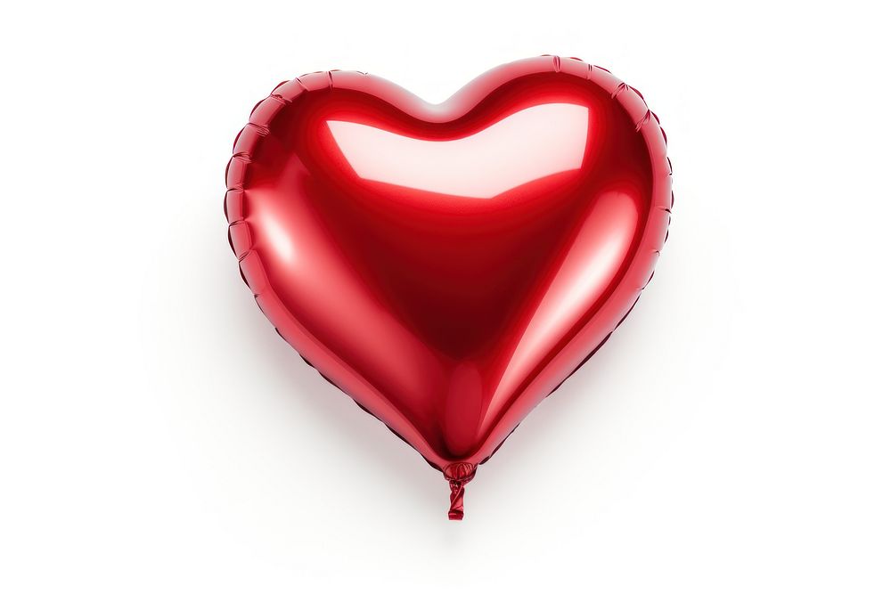 Balloon heart white background valentine's day. AI generated Image by rawpixel.