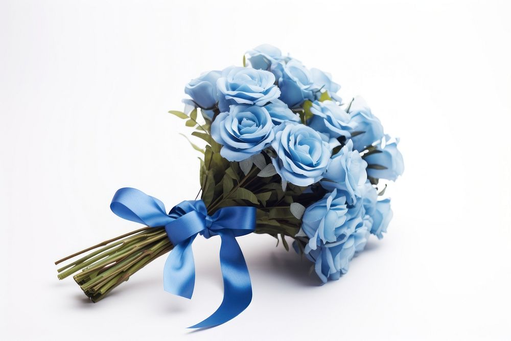 Flower plant rose blue. AI generated Image by rawpixel.