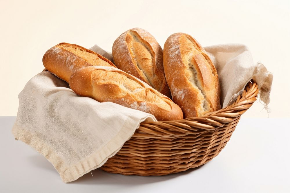 Bread basket food bun. AI generated Image by rawpixel.