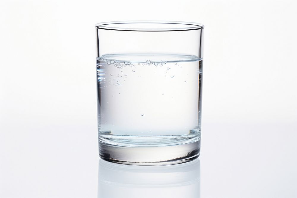 Glass water white background refreshment. AI generated Image by rawpixel.