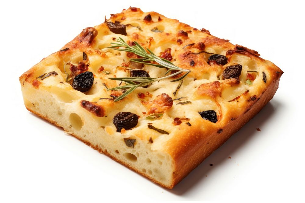 Food bread pizza white background. AI generated Image by rawpixel.