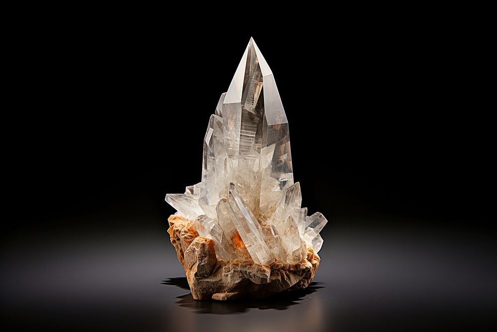 Crystal quartz mineral gemstone. AI generated Image by rawpixel.