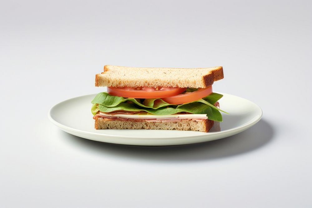 Sandwich bread lunch plate. AI generated Image by rawpixel.