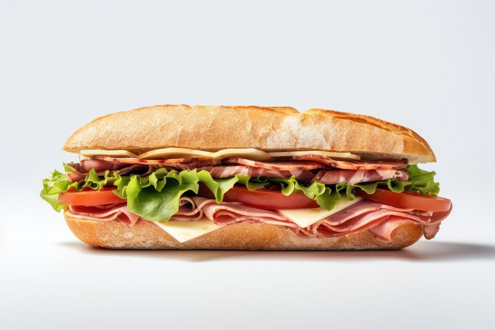 Sandwich bread meat food. AI generated Image by rawpixel.