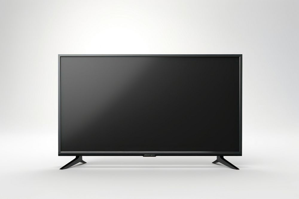 Smart TV television screen white background. AI generated Image by rawpixel.