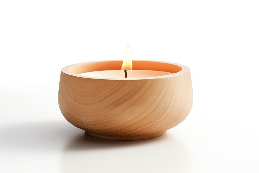 Candle white background illuminated simplicity. AI generated Image by rawpixel.