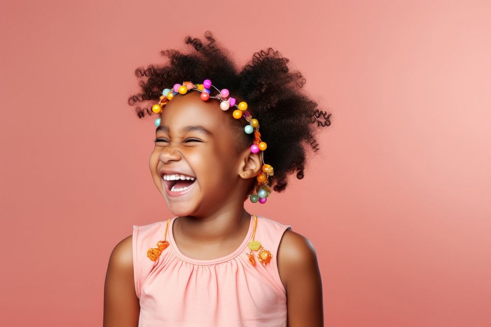 Laughing portrait child smile. AI generated Image by rawpixel.