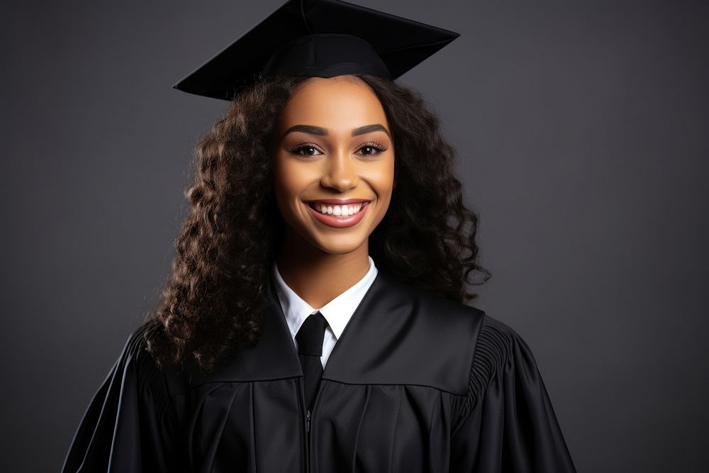 Graduation portrait student smiling. AI generated Image by rawpixel.