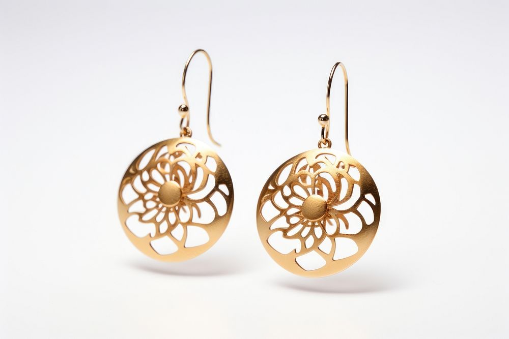 Earring jewelry white gold. AI generated Image by rawpixel.