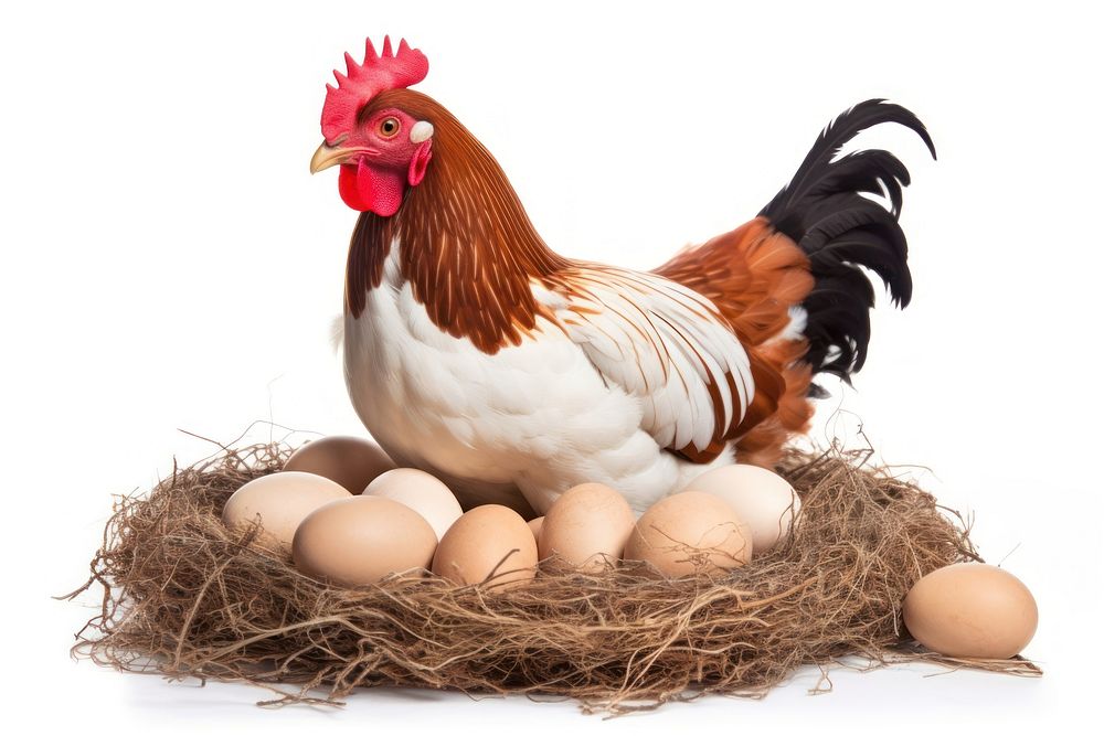 Egg chicken poultry animal. AI generated Image by rawpixel.