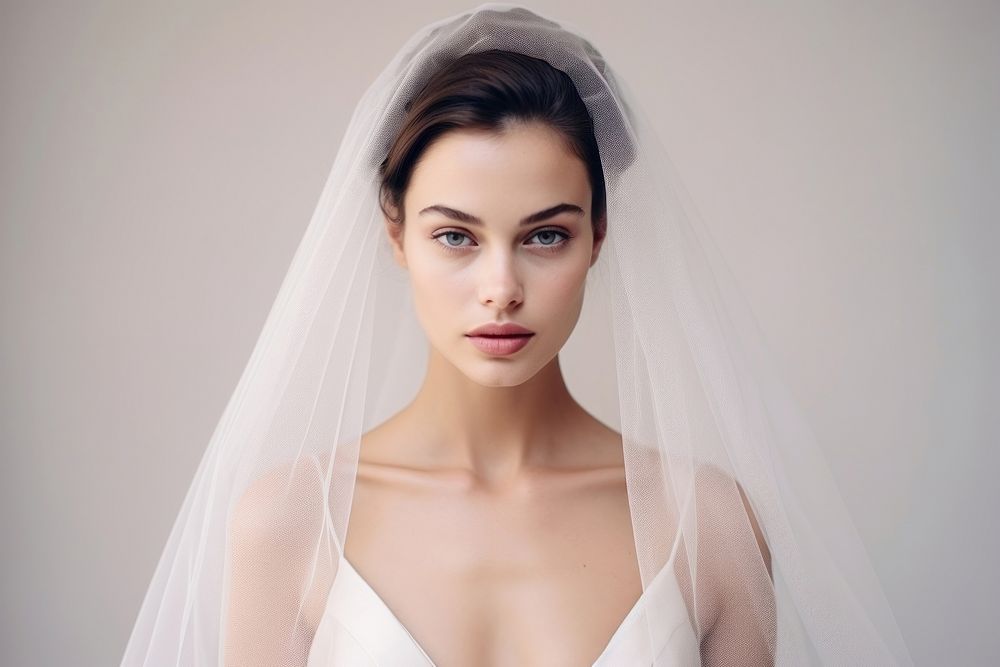 Wedding veil portrait fashion. AI generated Image by rawpixel.