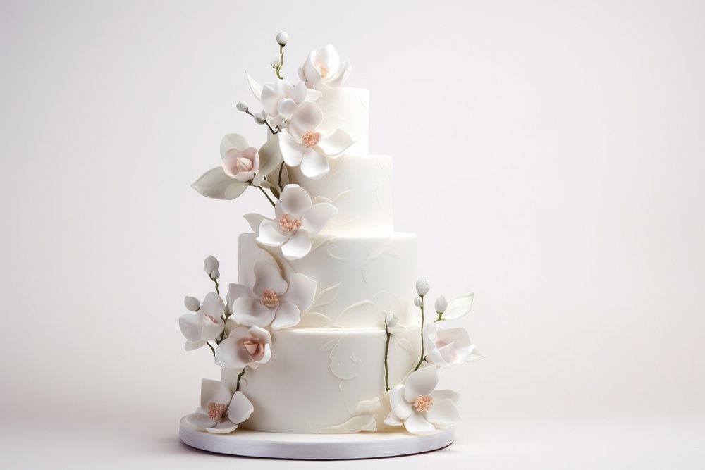 Wedding cake dessert white. AI generated Image by rawpixel.