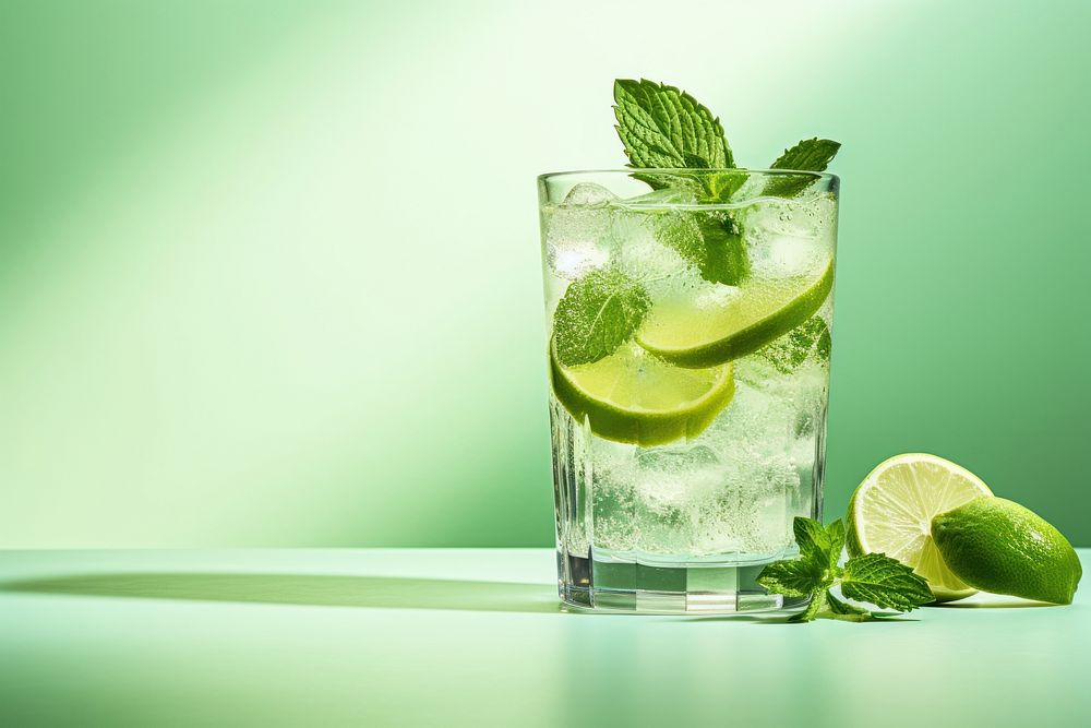 Mojito cocktail drink fruit. AI generated Image by rawpixel.